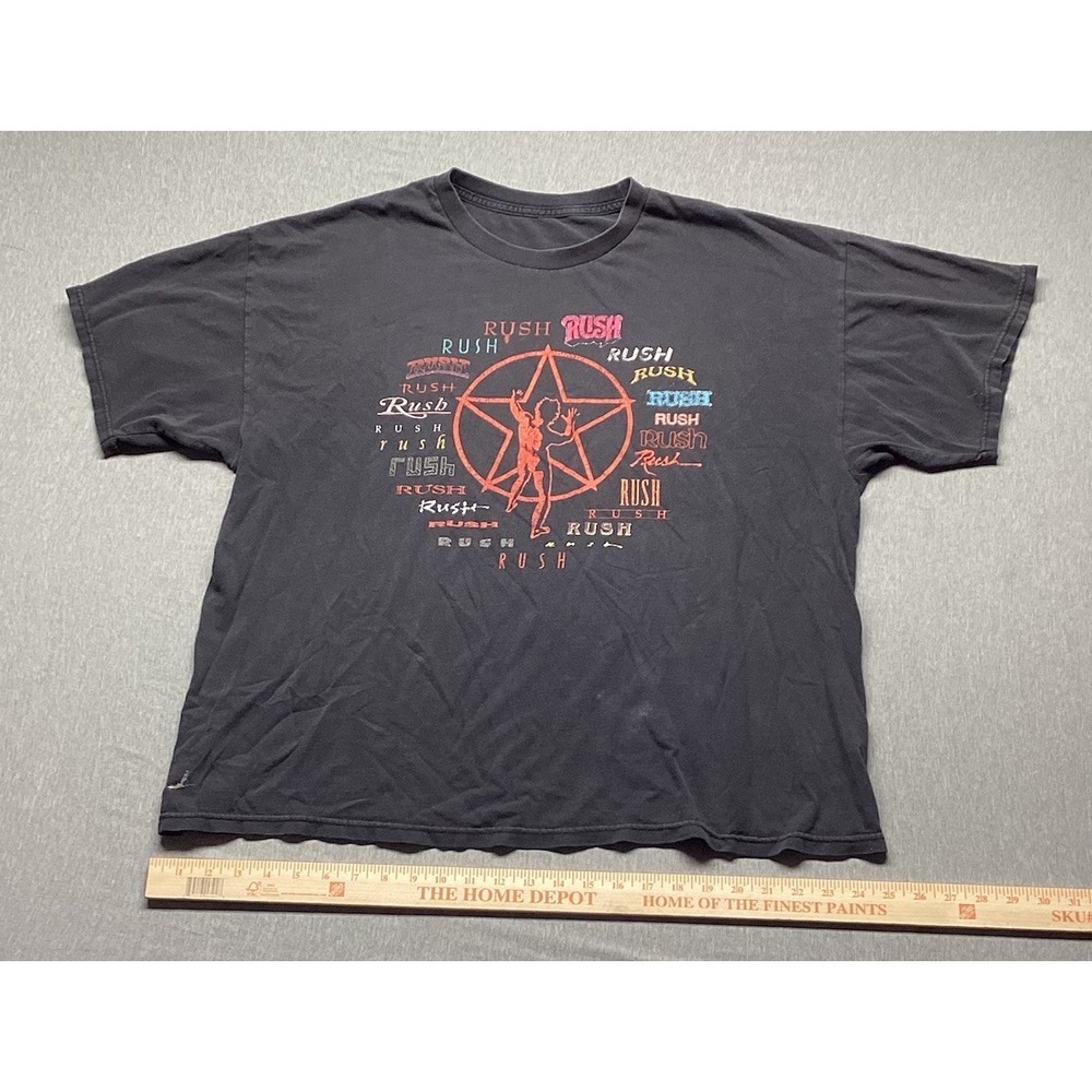 Vintage Rush Mid 2000s All Logo Style T-shirt Lifeson Peart Lee No Tag Size